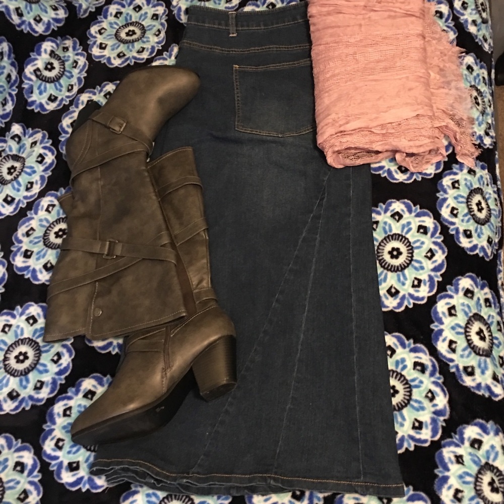 Jessica London Denim Skirt